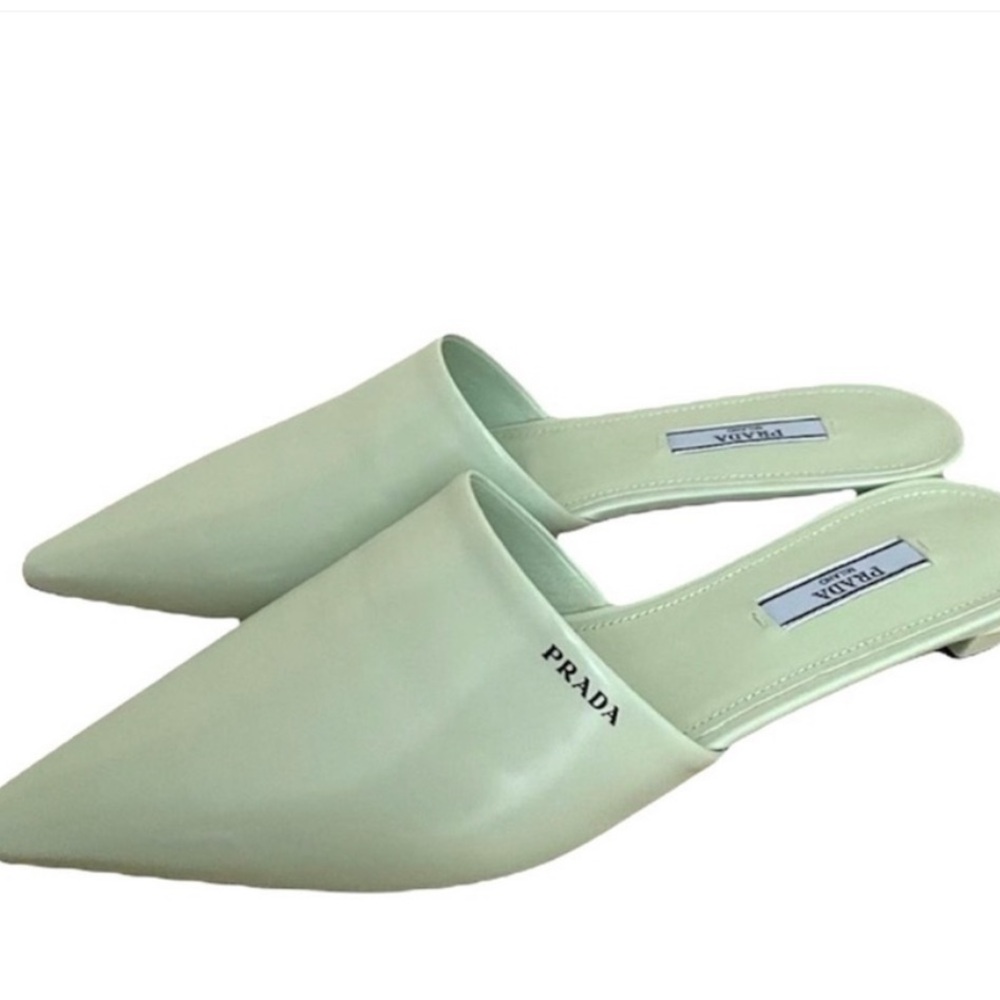 mint prada mules - barely worn!